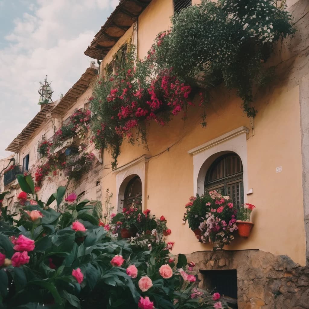 Sicilian flowers in capital letter s