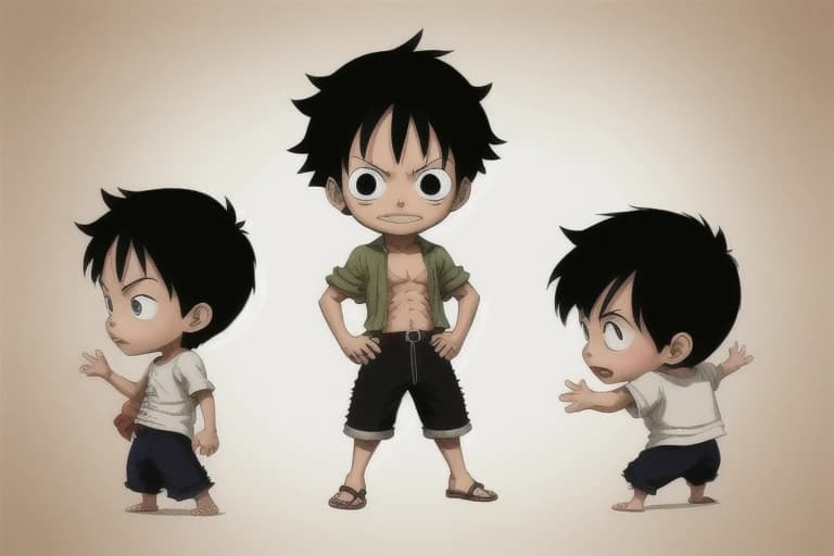 Luffy style chibi