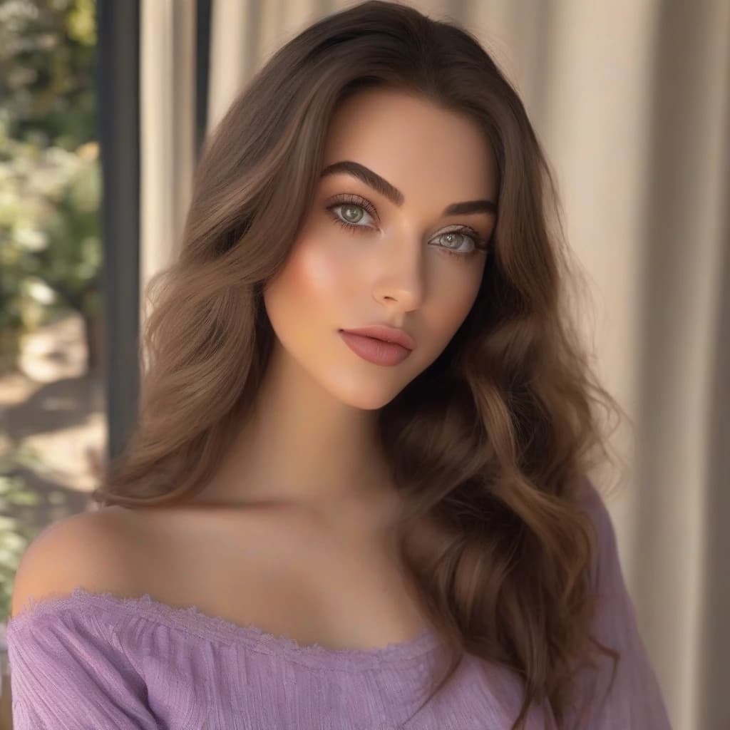 rafed woman fully , sexy girl with brown eyes, ultra realistic, meticulously detailed, portrait sophie mudd, brown hair and large eyes, selfie of a young woman, bedroom eyes, violet myers, without makeup, natural makeup, looking directly at the camera, face with artgram, subtle makeup, stunning full body shot knee