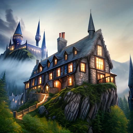 The Wizarding World деревня избушка Шотландия мрачно