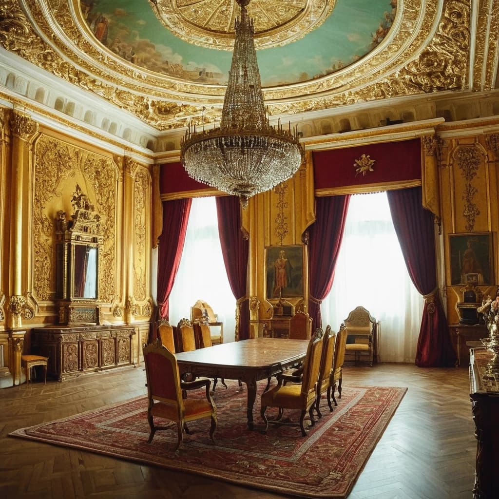 The room of the Russian emperor that has towers inside.