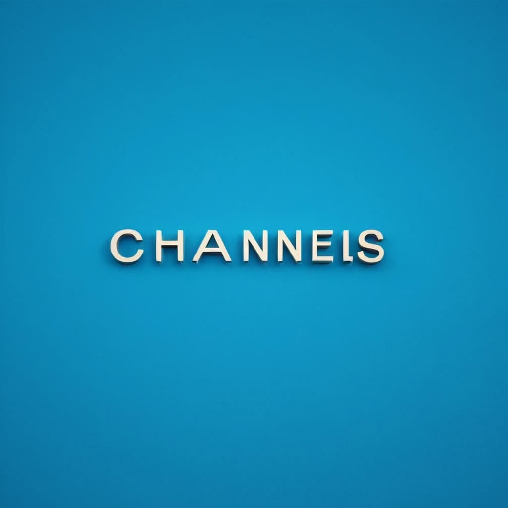 There is an inscription "Channels" on top, and under it the inscription "Roles" and all this on a beautiful blue background