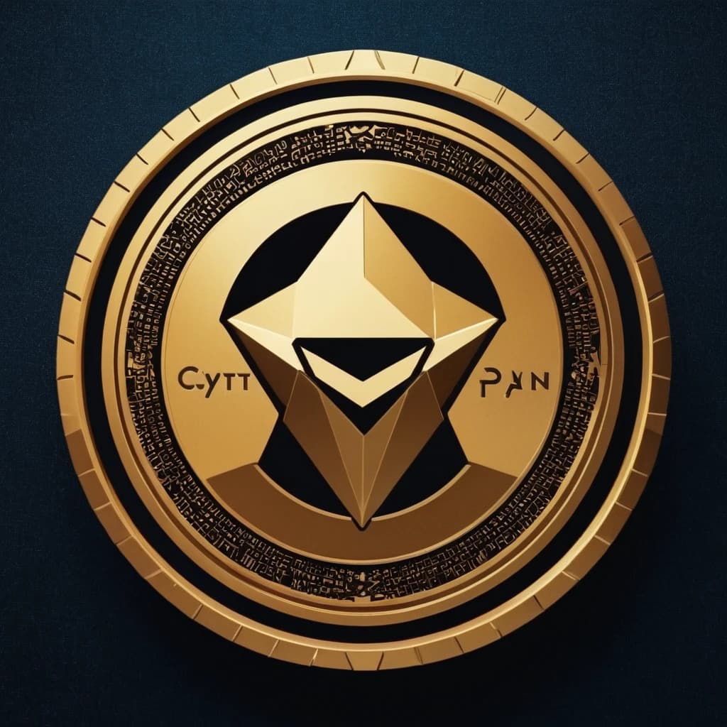 логотип для крипто канала crypto payn в телеграм занимается торговлей криптавалюты с надписью Crypto payn