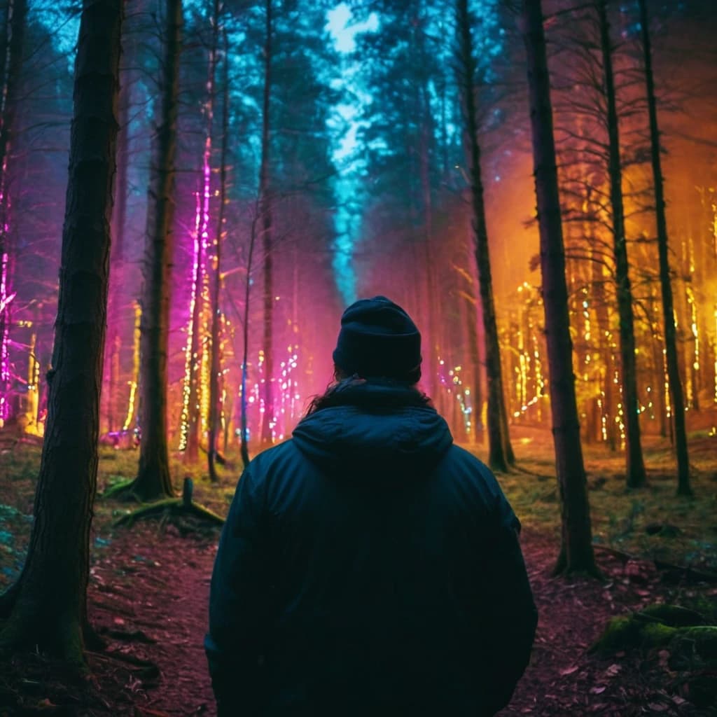 rave in forest