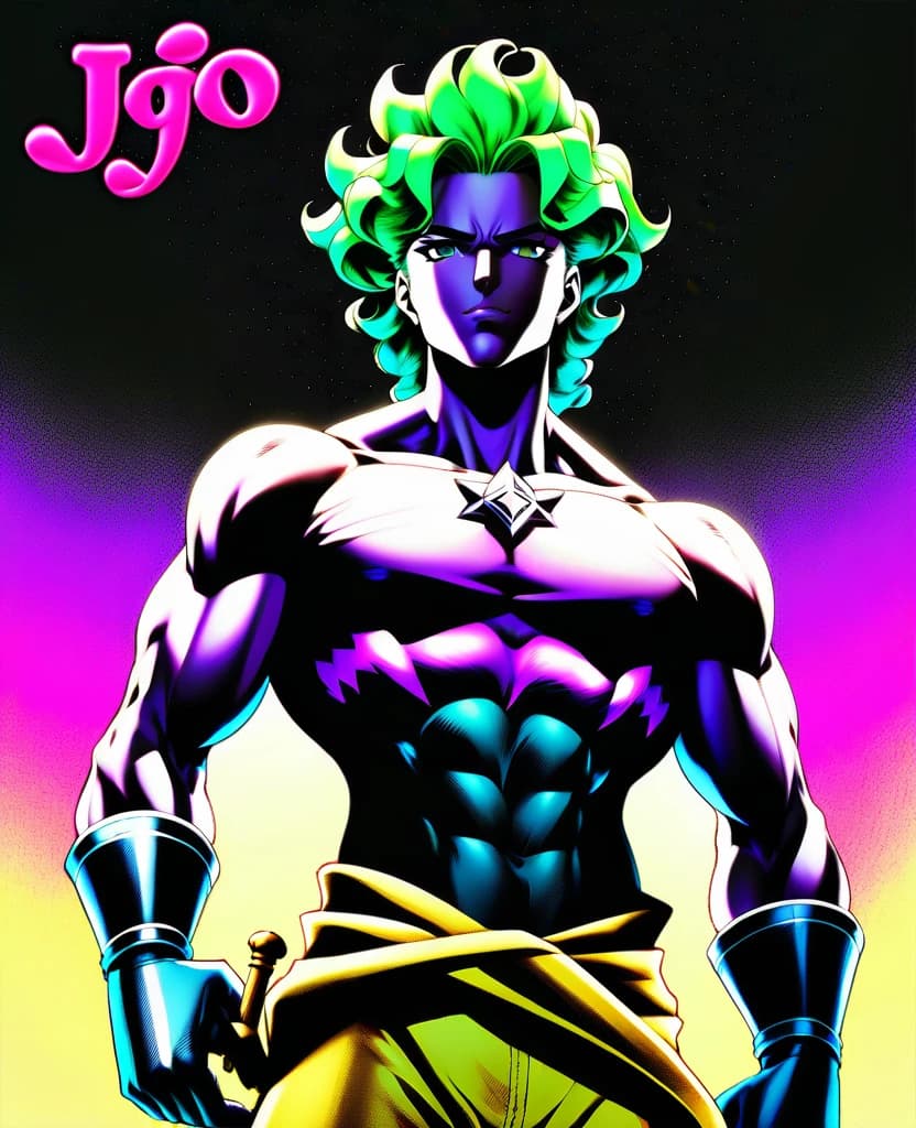 стенд из JoJo похожий на wonder of you в черных цветах