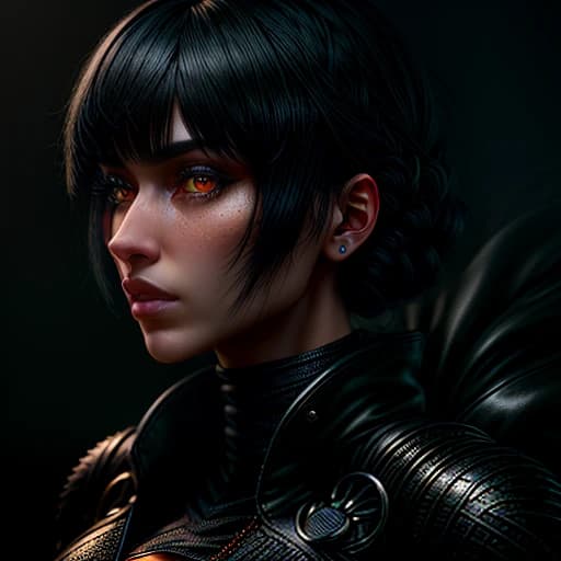 the girl with black hair