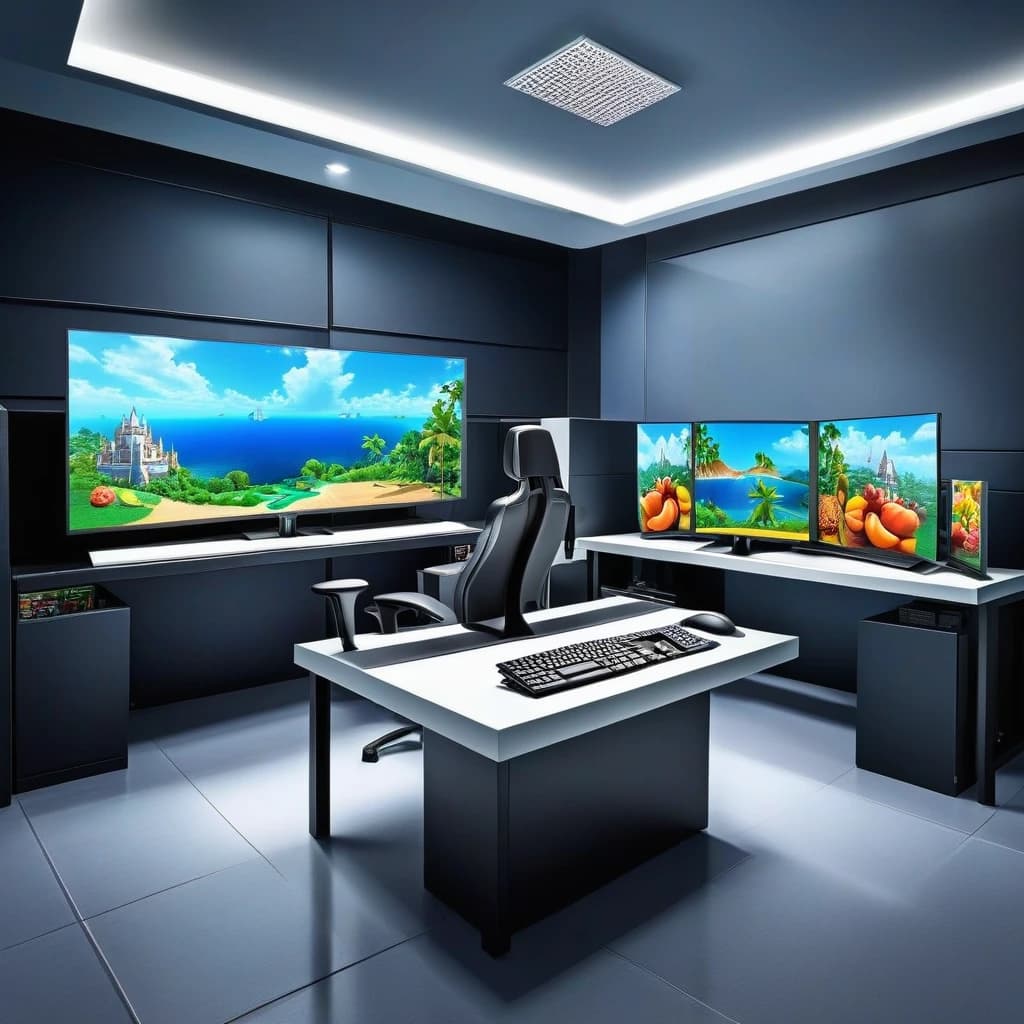 комната для игр на компьютаре