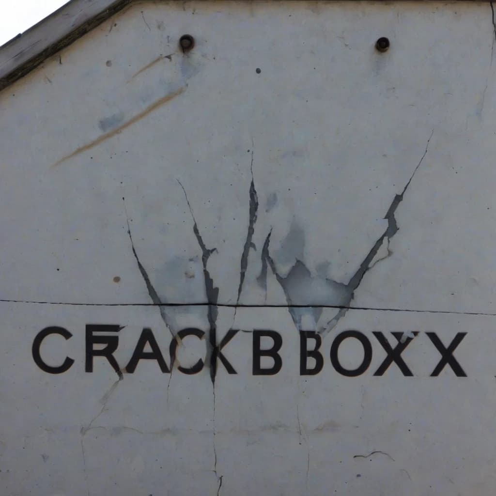 ящик  из синего пластика с трещинами