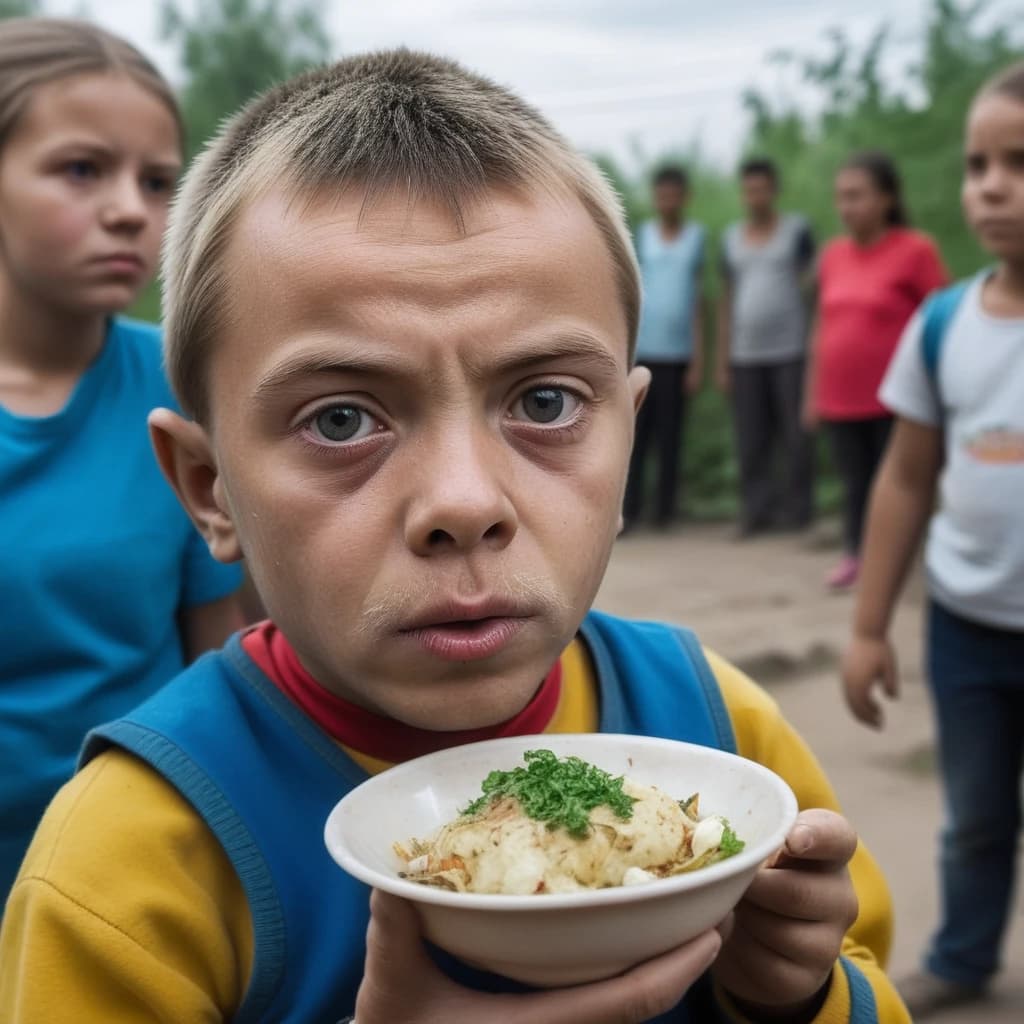 Парень Олег очень бедный, но любить сильно покушать и девушек