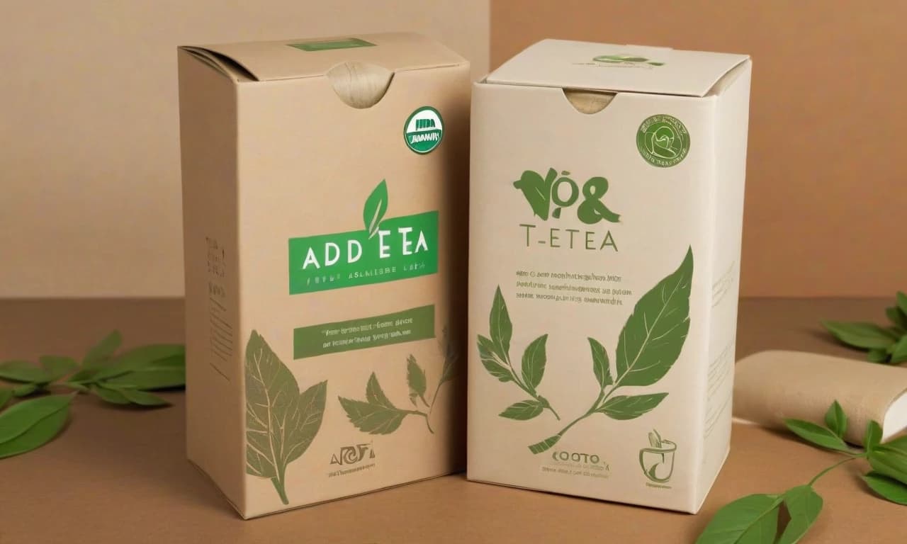 Задание: разработать дизайн упаковки для нового органического чая "EcoTea".

Цель упаковки: привлечь внимание покупателей на полке супермаркета, подчеркнув экологичность и натуральность продукта.
Материалы упаковки: перерабатываемый картон.
Основные элементы: название бренда "EcoTea", изображение чайных листьев, значок "100% органический продукт", логотип "Без ГМО".
Цветовая палитра: натуральные тона, предпочтительно зелёный и бежевый.
Формат: дизайн в PDF с учетом размеров 200х150х50 мм.
Дополнительно: убедитесь, что текст и изображения легко читаются и видны на расстоянии.