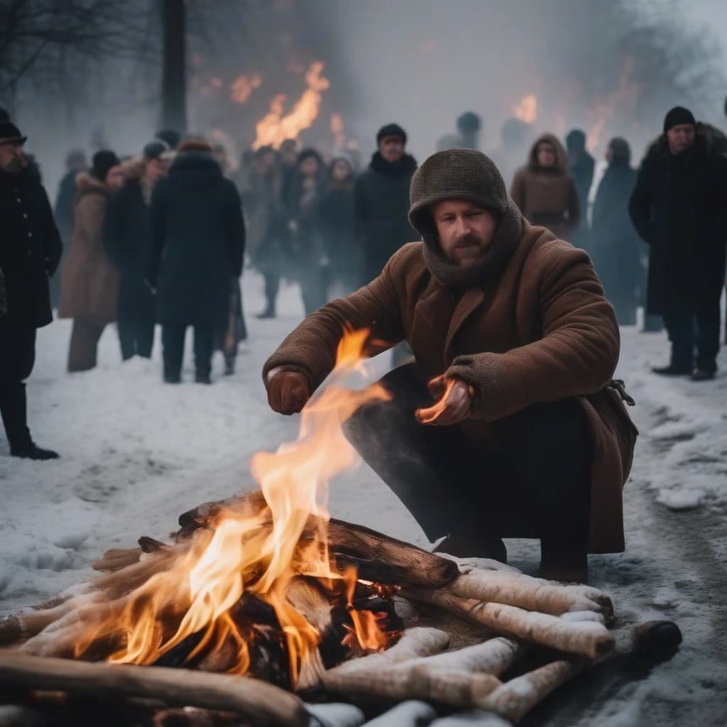people burn the Maslenitsa effigy
