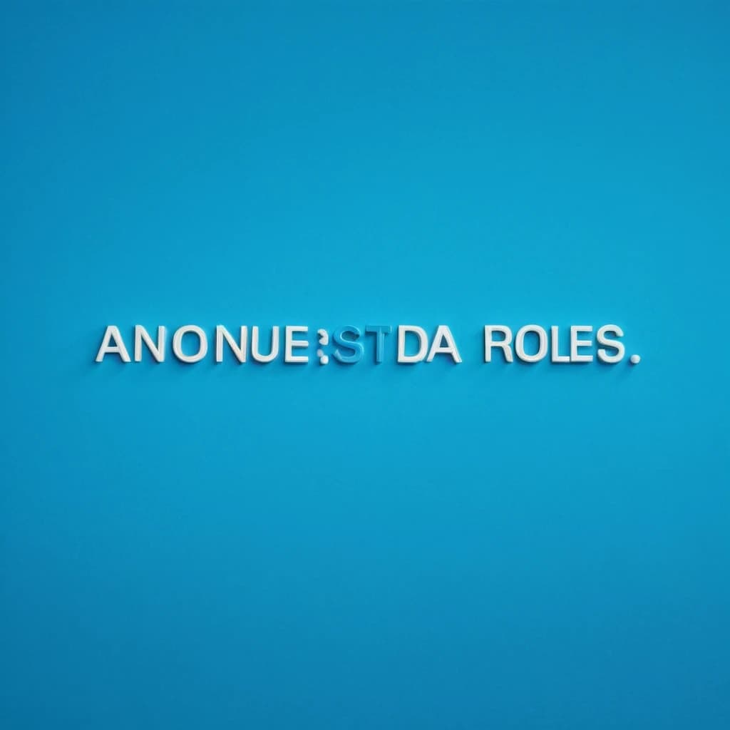 The inscription "Channels and Roles" on a beautiful blue background