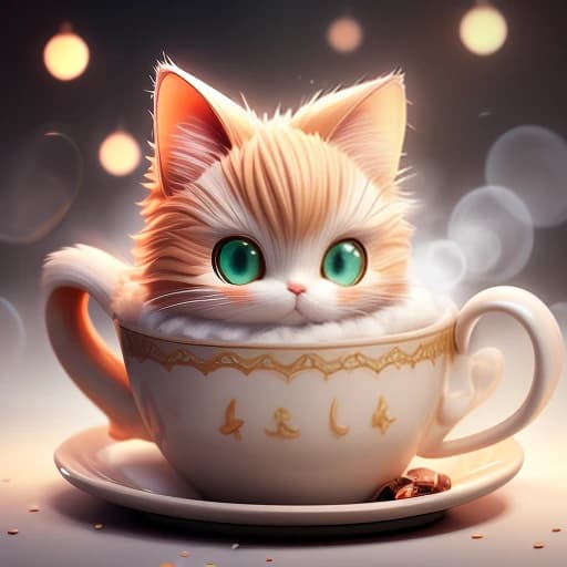 очень грустный кот бариста варит кофе рисунок
