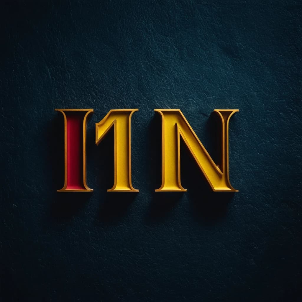 dark lettering