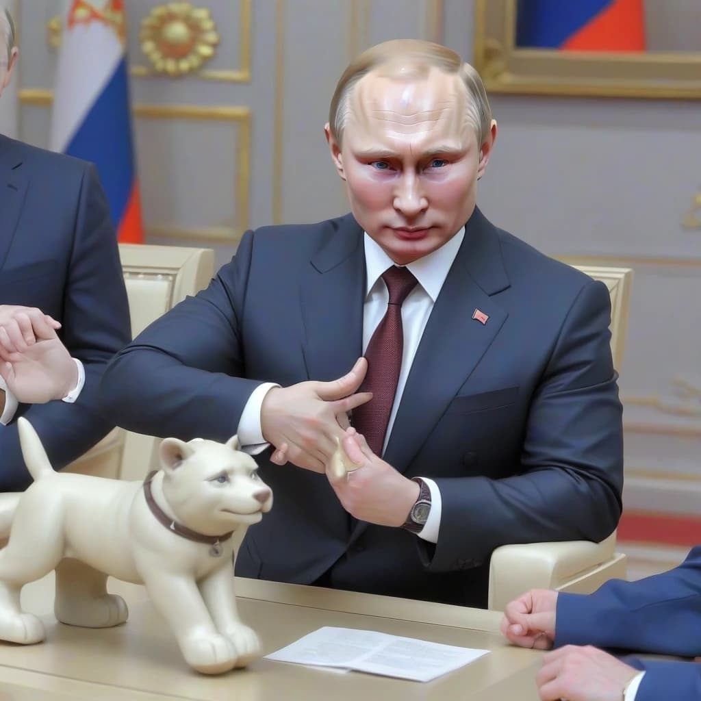 Vputin держит табличку с надписью "где списки"