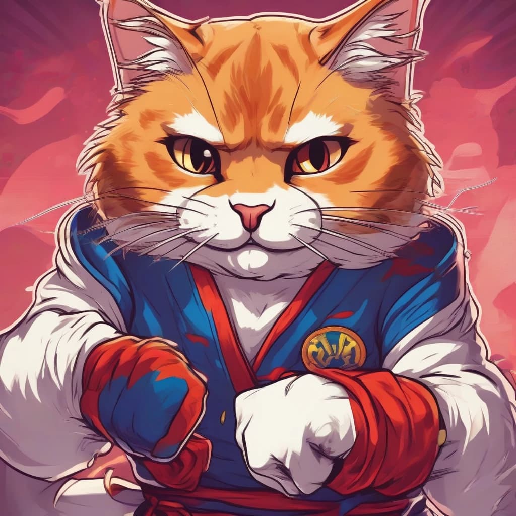 cat shows thumbs up