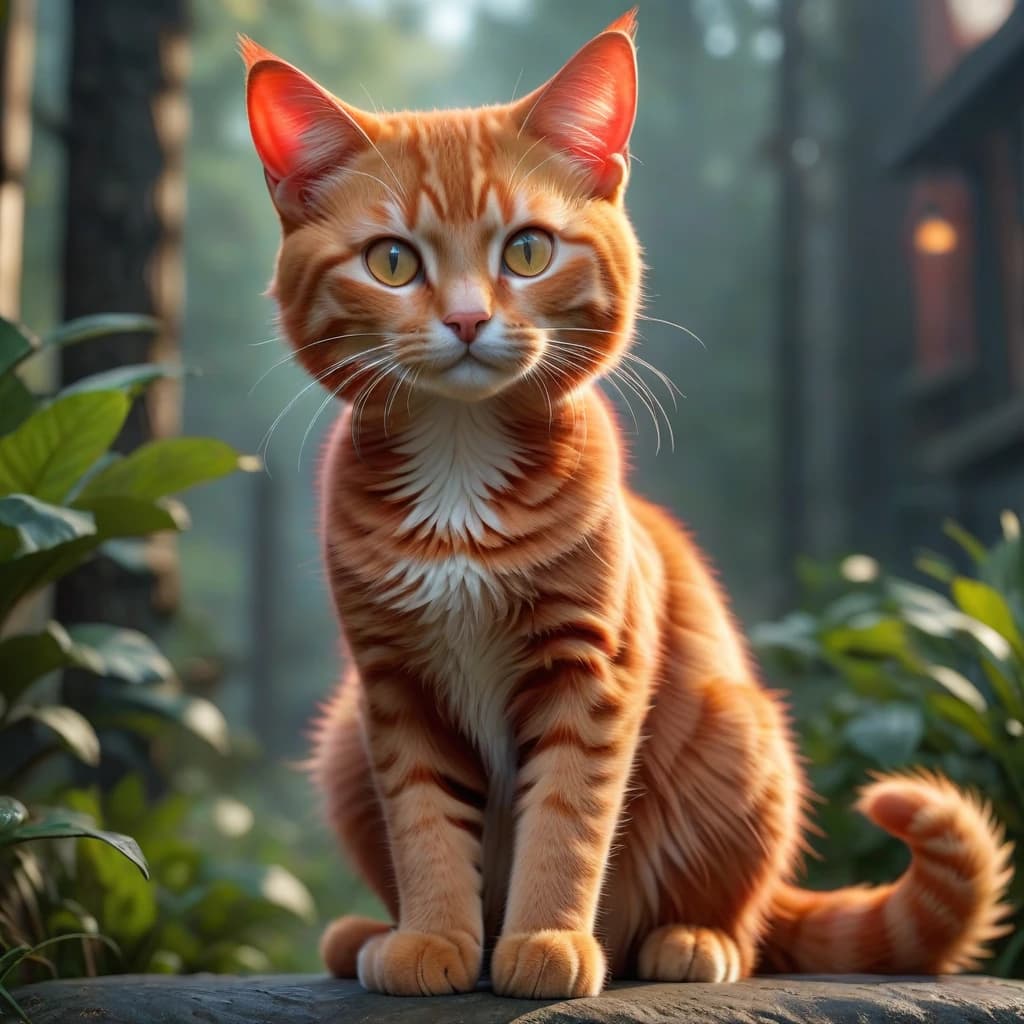 няшный рыжий кот