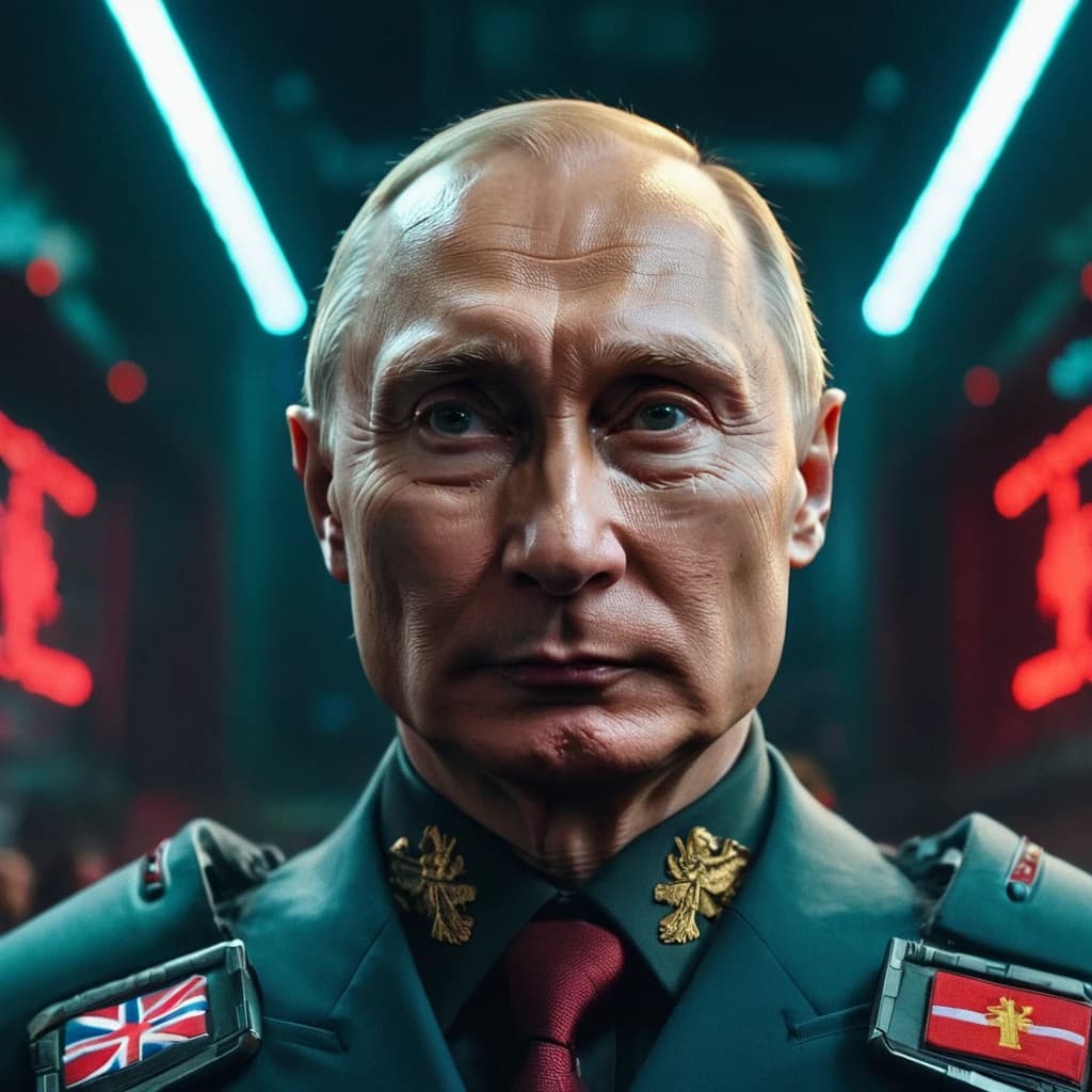 Putin in cyberpunk