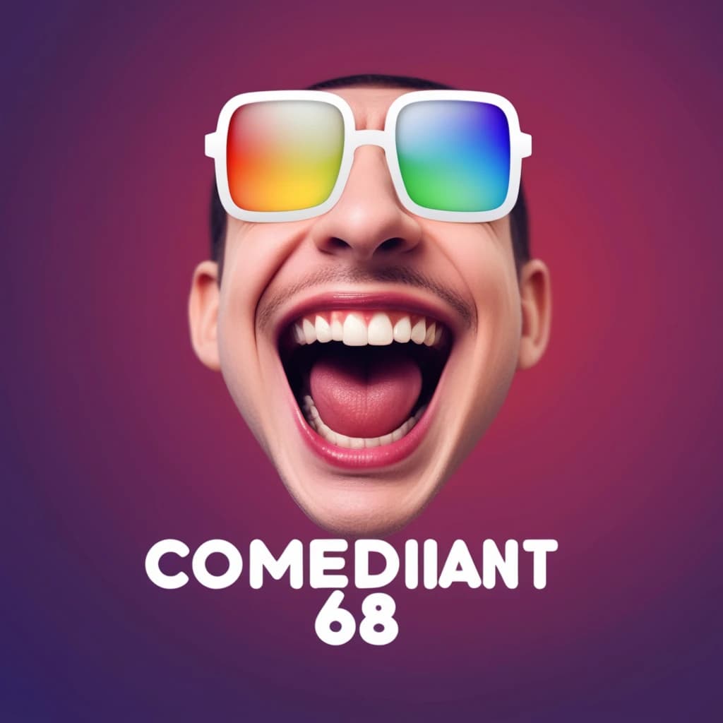 the logo for the Instagram account of the node called comediant_68, the theme of which is humor