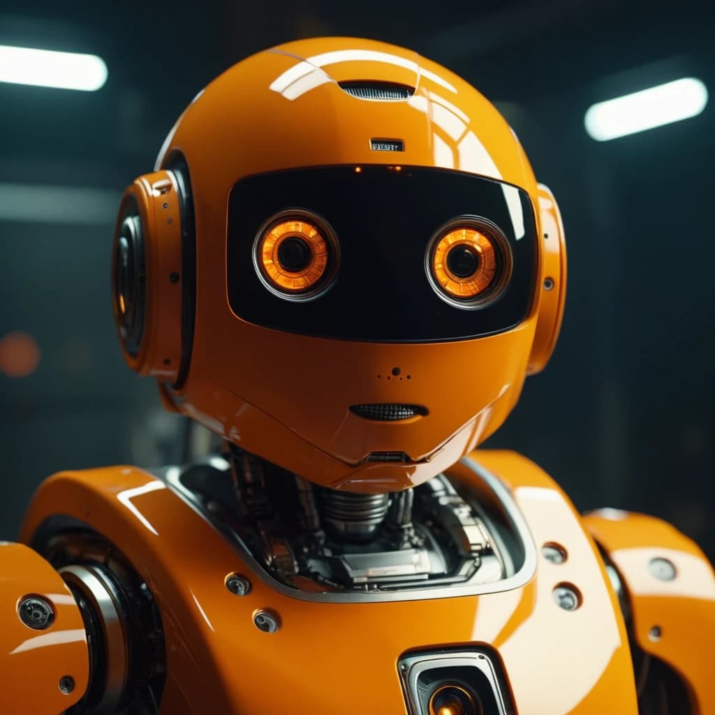 апельсин-робот, высокая детализация, полный рост, sci-fi, в разных проекциях, не гуманоид