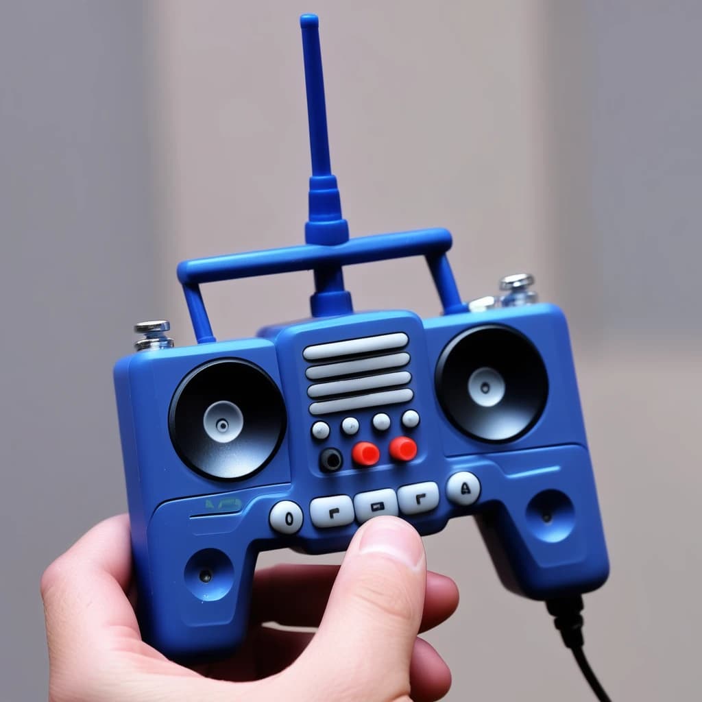 remote control of a radio-controlled