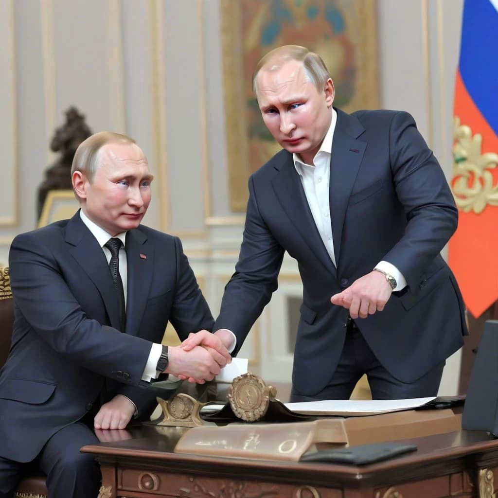 Vputin держит табличку с надписью "где списки"