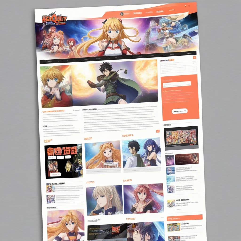 webdesign for high quality anime magazine
