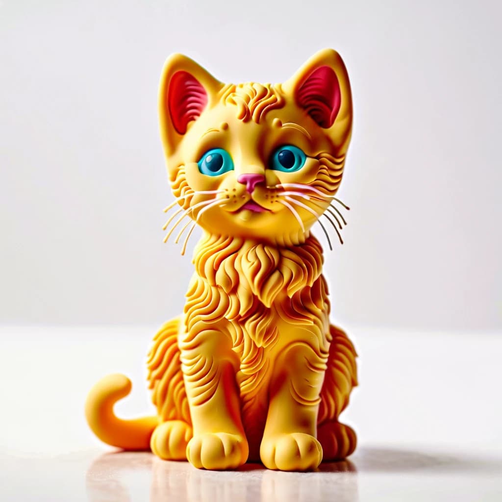 котенок обнимается на белом фоне