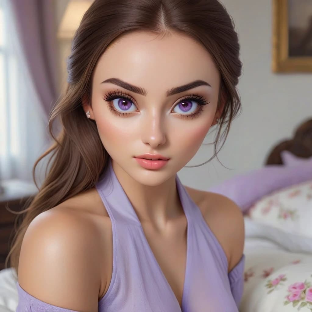rafed woman fully , sexy girl with brown eyes, ultra realistic, meticulously detailed, portrait sophie mudd, brown hair and large eyes, selfie of a young woman, bedroom eyes, violet myers, without makeup, natural makeup, looking directly at the camera, face with artgram, subtle makeup, stunning full body shot knee