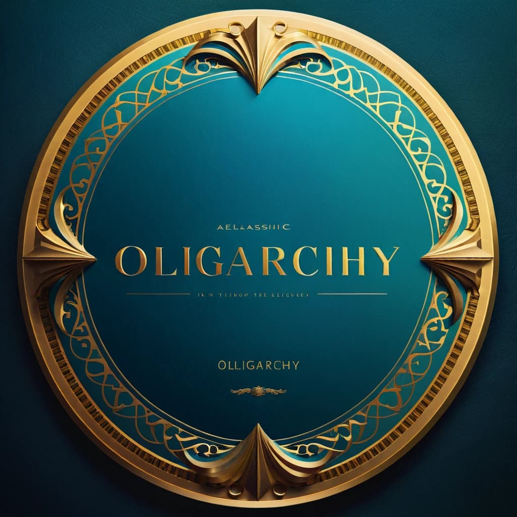 обложка для песни богатая, роскошная, надпись «Олигархия» в центре