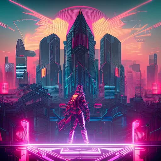 Music  band logо, cyberpunk style