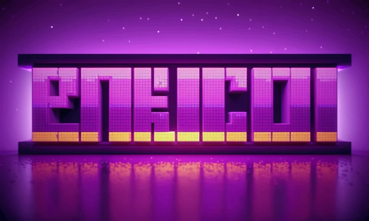 качество 4k, по середине написанно буквами DONAT с фиолетовой светящейся обводкой, снизу фиолетовая плавная подсветка