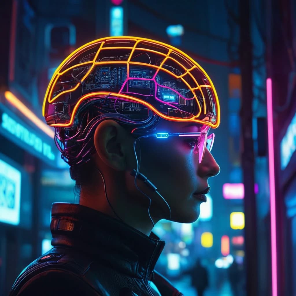 (sticker design, vector art:1.2), futuristic neural net super brain character, equipped with a sleek digital pen, writing text ("NEURAL AG":1.4) with precision, (sci-fi neonpunk:1.2) aesthetic, 2D flat design, ideal for a sticker, vibrant neon colors, vector drawing style, perfect for vinyl printing, (best quality:1.3), intricate circuit patterns on the brain, glowing neon lights, dynamic pose, digital futuristic vibe, detailed wires and connections, digital art at its finest. psy space