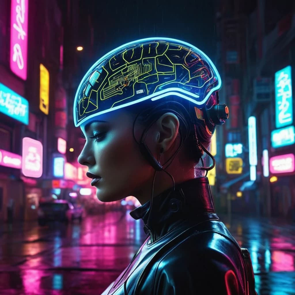 (sticker design, vector art:1.2), futuristic neural net super brain character, equipped with a sleek digital pen, writing text ("NEURAL AG":1.4) with precision, (sci-fi neonpunk:1.2) aesthetic, 2D flat design, ideal for a sticker, vibrant neon colors, vector drawing style, perfect for vinyl printing, (best quality:1.3), intricate circuit patterns on the brain, glowing neon lights, dynamic pose, digital futuristic vibe, detailed wires and connections, digital art at its finest.