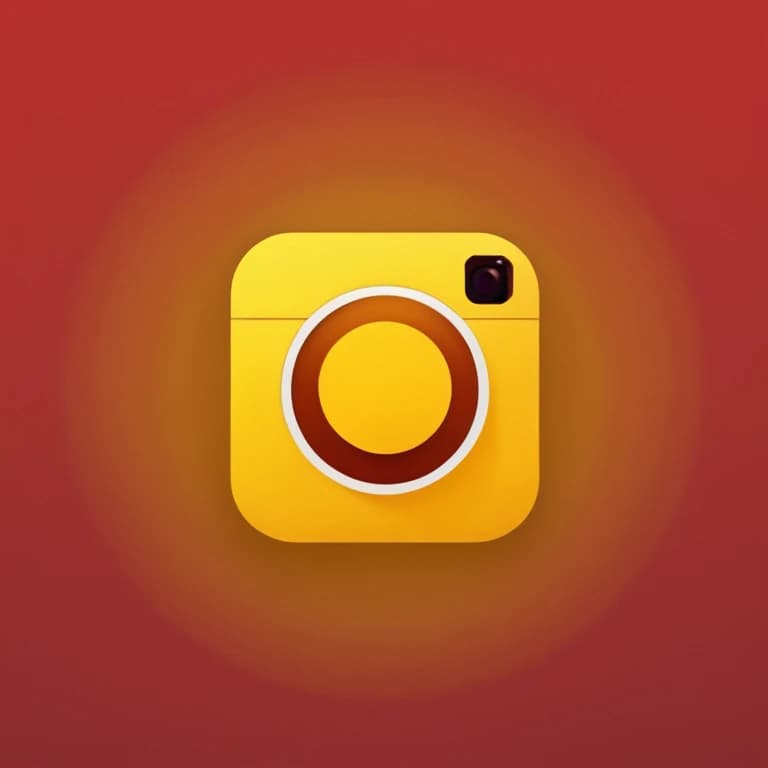 transparent background, Closeup of instagram logo with smile in yellow color, smile on instagram logo, instagram smiley face,
