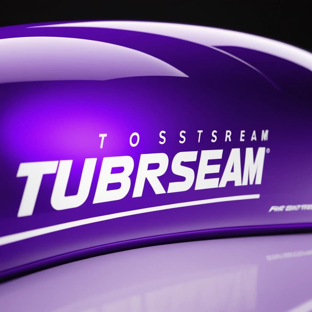 Logo name "TurboStream", colors purple and white