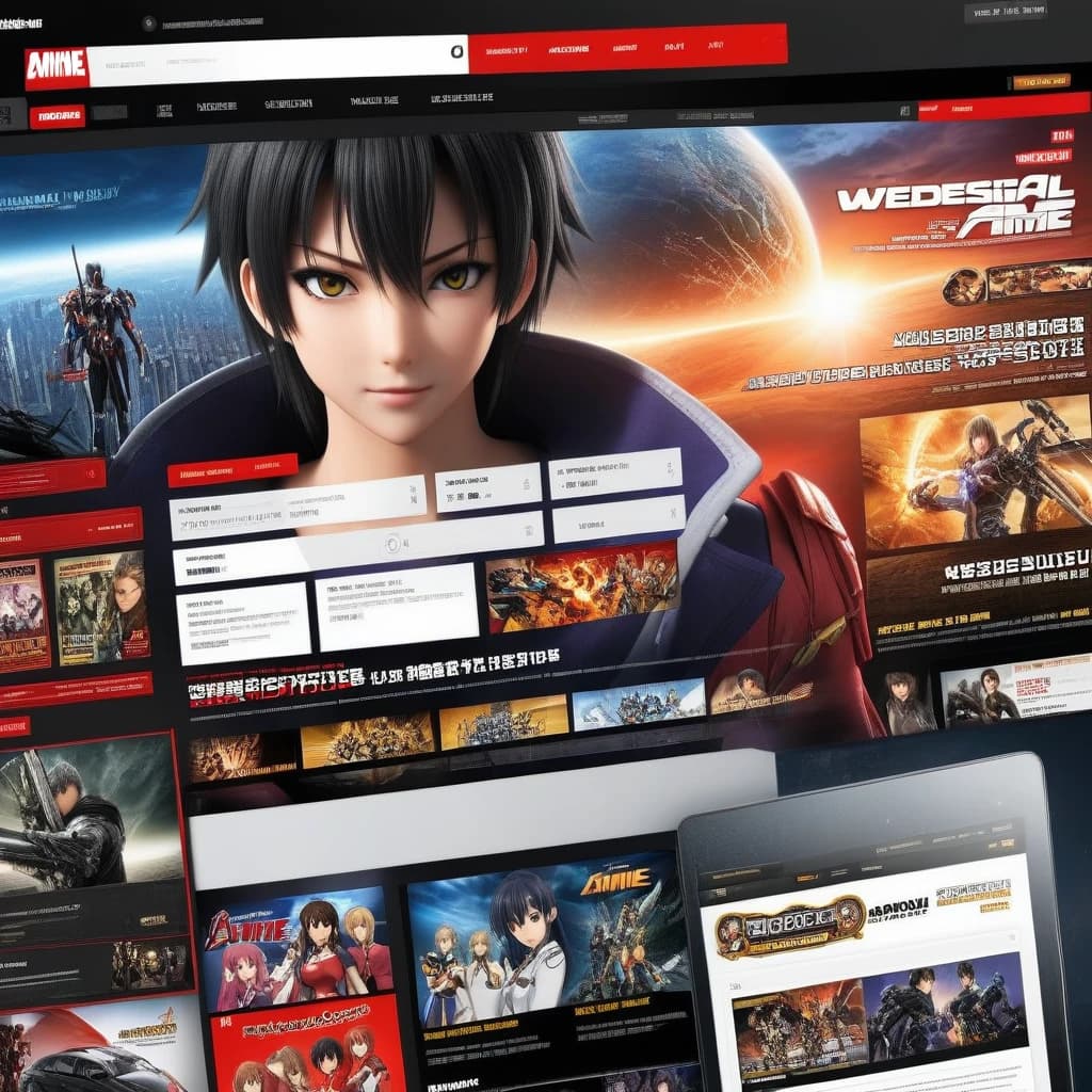 webdesign for high quality anime magazine. The home page has a full screen