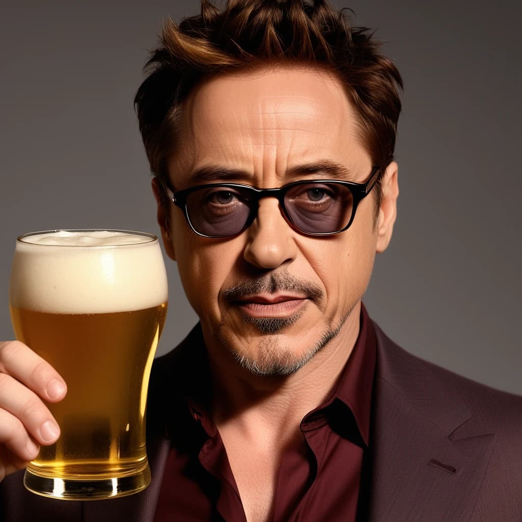 robert downey jr and beer Alivaria gold