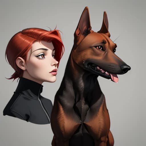 red malinois and black pitbull