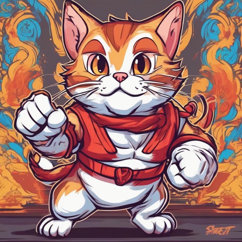 cat shows thumbs up