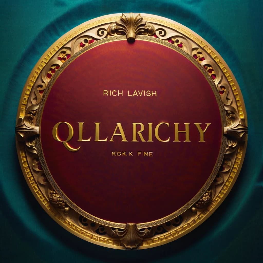 обложка для песни богатая, роскошная, надпись «OLIGARCHY» в центре