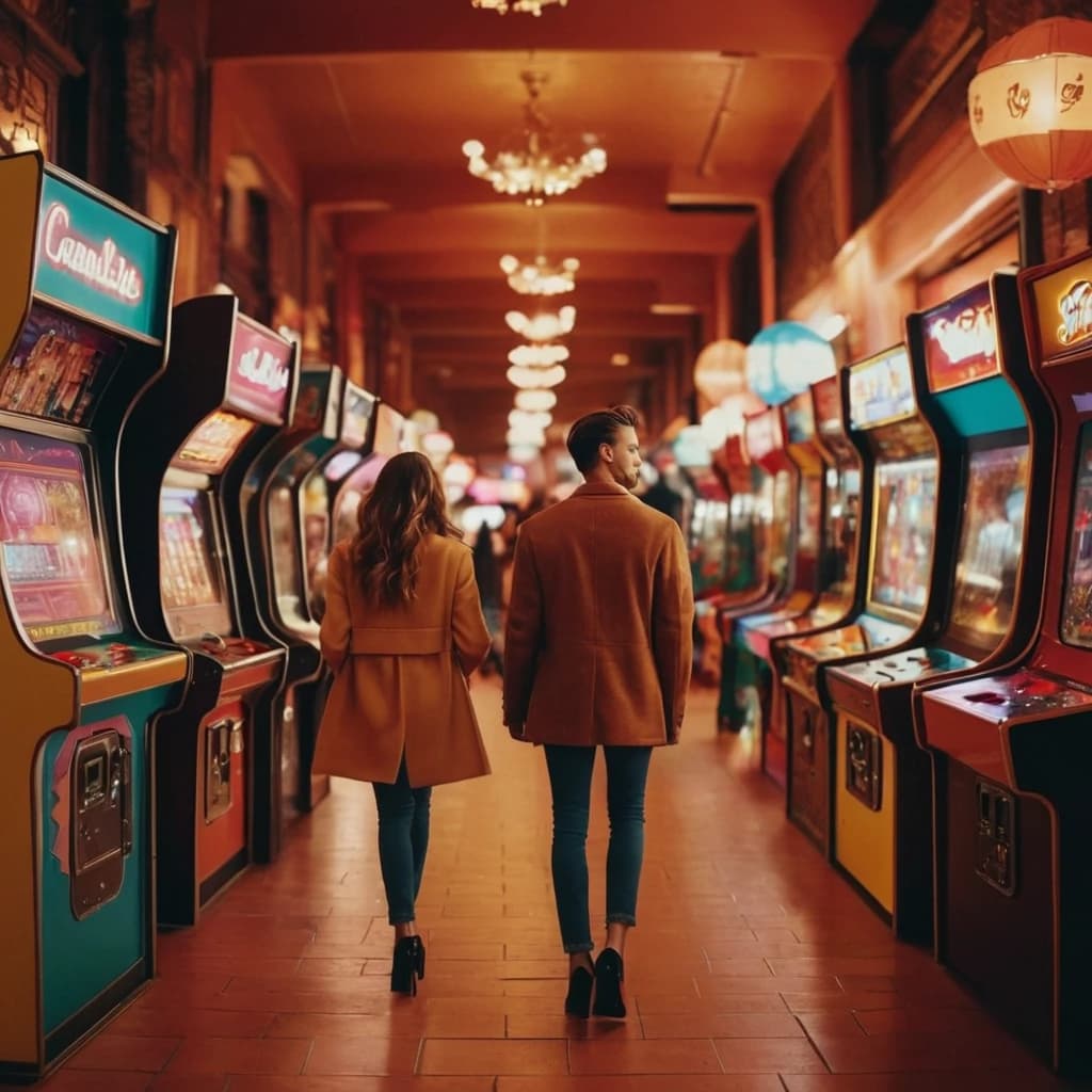 generate content for the Instagram page of a marketing agency that will combine the style of a fashion magazine with people in an arcade style