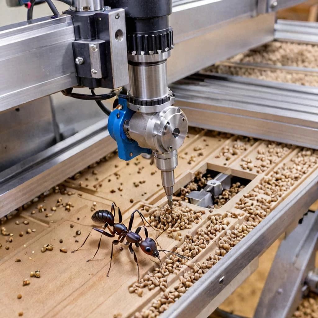 Муравьи имитируют фрезерный cnc станок