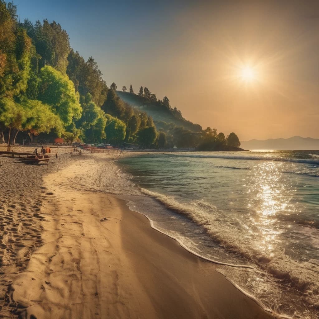 hdr, абхазия, пляж, солнце