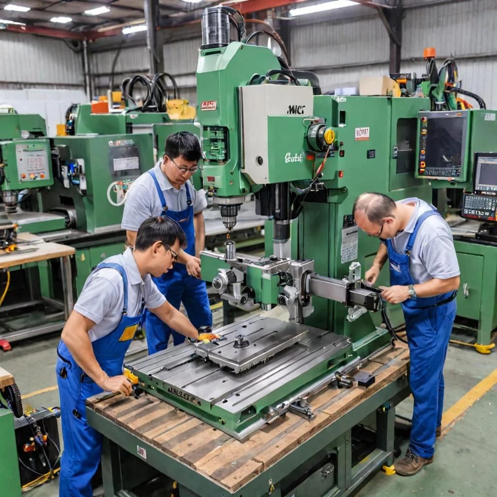 Мультперсонажи разбирают фрезерный cnc станок