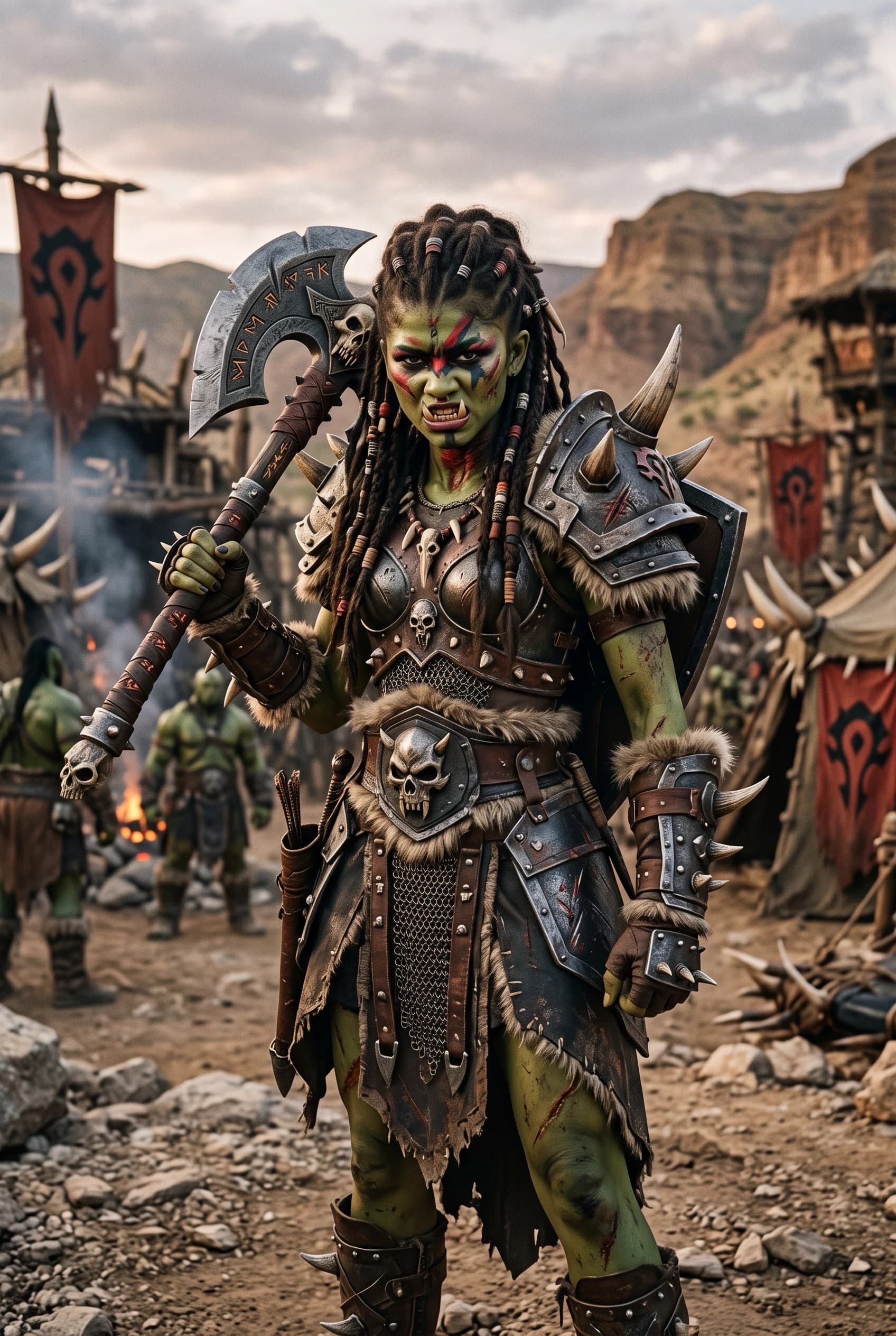 Зендайа косплеит орка из world of Warcraft