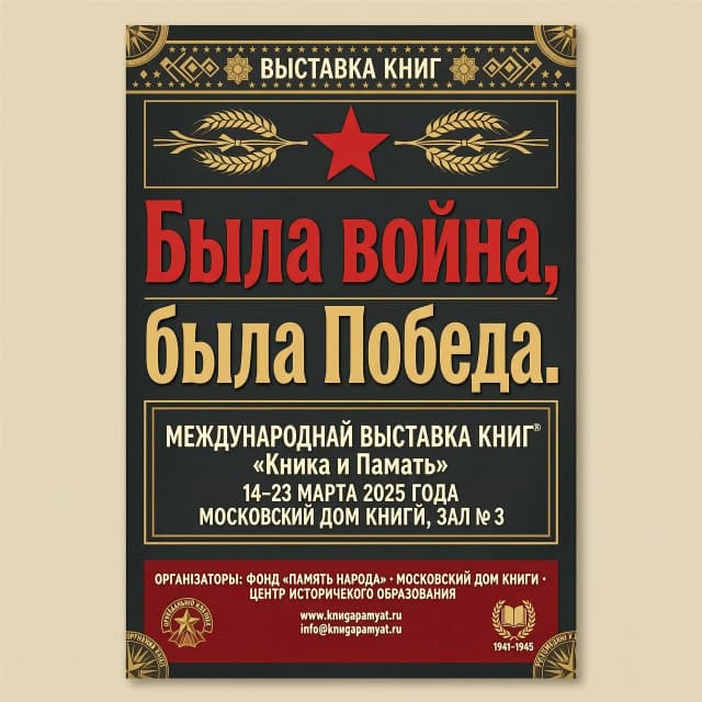 Заголовок к книжной выставке для распечатки
" Была война, была Победа "