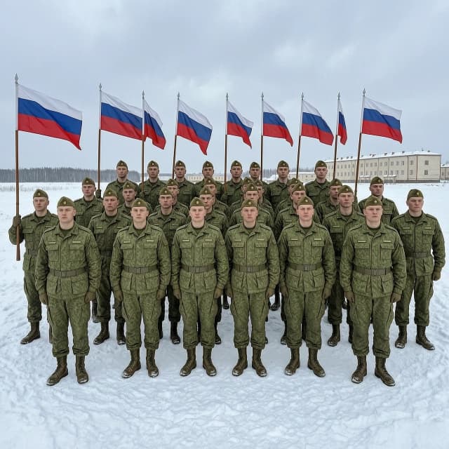 изображено 227 русских воинов - патриотов