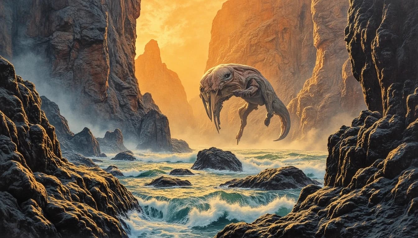 A fantasy, gothic, entropic art masterpiece. Gotum apofeosus zopum, aphinisis betas cumas mitas epefesum, pisinum agentum labratum ignis. Professional fantasy, everything up close is done with oil paints and acrylics, everything in the distance is watercolor. Frank Frazetta & Brandon Woelfel style, ultra-detailed work.