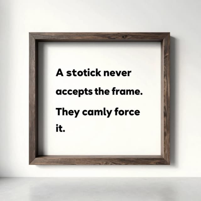 A stoic never accepts the frame.
They calmly force the manipulator to explain it.